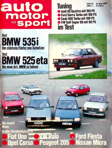 Deckblatt Auto Motor und Sport (10/1983)